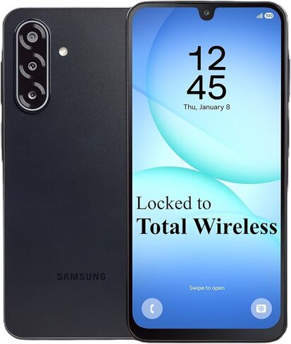 سامسونج جالاكسي A17 5G، 128 جيجابايت، أسود - هاتف ذكي مدفوع مسبقًا (مقفل على Tracfone) - شاشة Super AMOLED 6.7 بوصة 90 هرتز، كاميرا ثلاثية 50 ميجابكسل مع OIS، بطارية 5000 مللي أمبير في الساعة، ذاكرة الوصول العشوائي 4 جيجابايت، أندرويد 16 in Kuwait