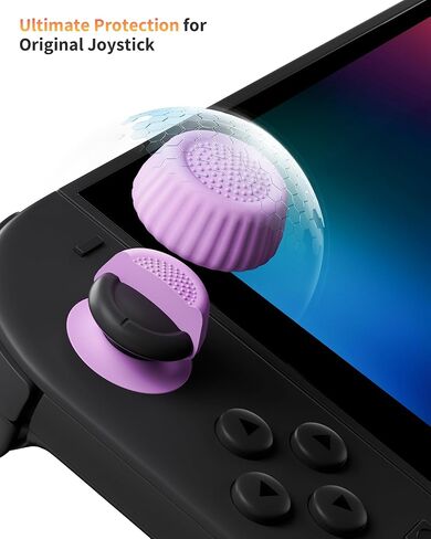 مقابض إبهام من COOWPS Switch 2 لجهاز Nintendo Switch 2 Joy-Con ووحدة التحكم الاحترافية، غطاء عصا التحكم من السيليكون المضاد للانزلاق، تصميم مريح وقبضة ألعاب معززة، حماية مريحة ومتينة للزر in Kuwait