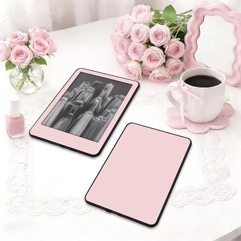 ملصق SESENSE Skin لجهاز Kindle Paperwhite الجيل الثاني عشر 2024 مقاس 7 بوصات، ملصق من الفينيل بلون خالص لإصدار Kindle Colorsoft Signature Edition، وردي in Kuwait