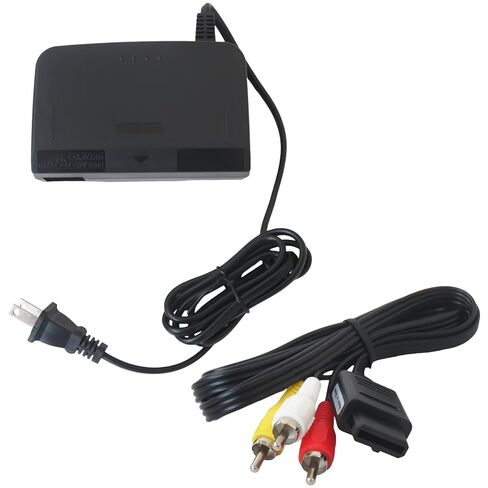 RGNEIN New Video Game Accessories AC ADAPTER POWER SUPPLY & AV CABLE CORD FOR NINTENDO N64 BUNDLE in Saudi Arabia