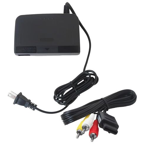 GRABOTE Power Supply and Cable Bundle for Nintendo 64 – AC Power Adapter + AV Composite Video Cord Compatible for N64 System in Saudi Arabia