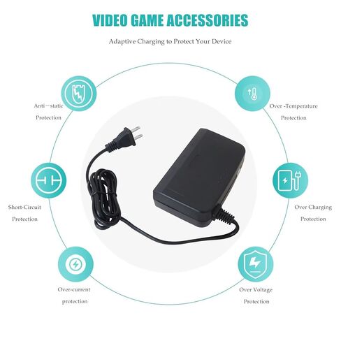 YIRVAHERE New for N64 Power Supply and Cable, AC Power Supply Adapter and AV Composite Video Cable Cord Compatible for Nintendo 64 in Saudi Arabia