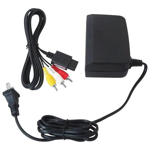 GRABOTE for N64 Power Supply and AV Cable Kit – AC Adapter & Composite Video Cord Compatible for Nintendo 64 Console in Saudi Arabia