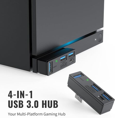 4-in-1 USB 3.0 Hub with 3 USB Ports and a Type-C Port, Portable USB Adapter Mini Multiport Expander Compatible with P5, PC, Steam Machines,Mac,Desktop,Laptop, Air, iPad,Printer and More in Saudi Arabia