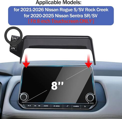 Magnetic Phone Holder for 2021-2026 Nissan Rogue S SV Rock Creek/2020-2025 Sentra SR SV[Fit 8-Inch Only] Cell Car Phone Mount Compatible with MagSafe in Saudi Arabia