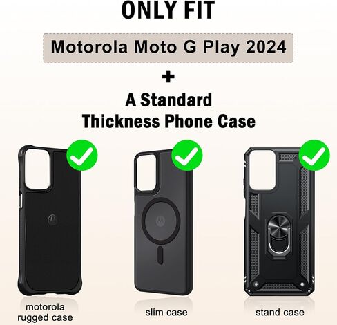 حافظة ykooe لهاتف Moto G Play 2024، حقيبة حامل بطاقات بحزام للهاتف الخلوي من النايلون عالي التحمل مع مشبك للرجال (تناسب الهاتف مع الحافظة)، بناء قوي، حماية يومية موثوقة، أسود in Saudi Arabia
