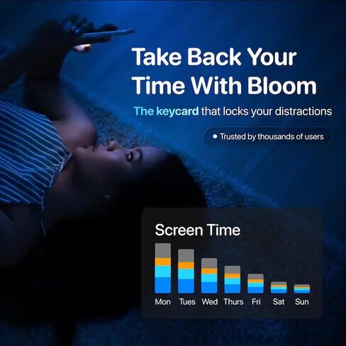 Bloom Card - App Blocker & Screen Time Tool - As Seen On Abc's Shark Tank - Subscription-Free Focus Device - Stainless Steel Keycard for iPhone & Android in Saudi Arabia