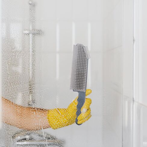 HANABASS Multi-Functional Window and Kitchen Cleaning Brush, Large Sea Blue Silicone Bristles, Portable Dust and Screen Cleaner for Household Use in Saudi Arabia