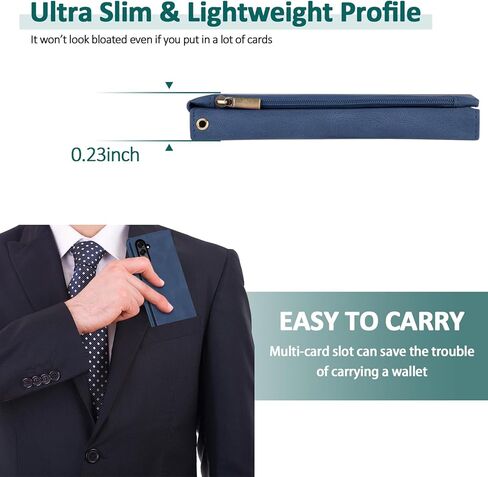 Compatible with Samsung Galaxy A16/A26 5G Wallet Case Tempered Glass Screen Protector and Zipper Retro Leather Flip Cover Card Holder Stand Cell Accessories for A 16 26 16A 26A 4G SM-A166U Blue in Saudi Arabia