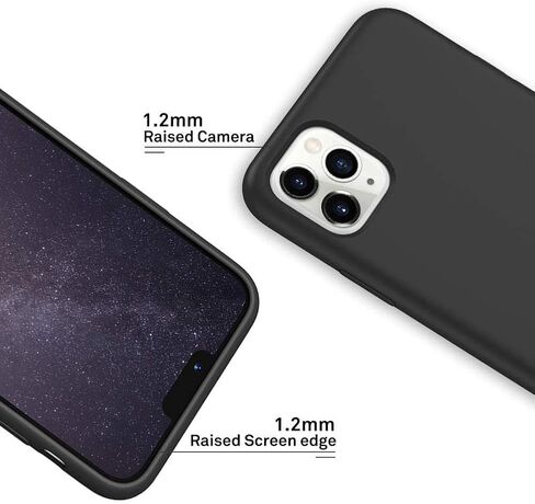 حافظة هاتف Huawei Enjoy 70X (6.78 بوصة) + واقي شاشة، غطاء مقاوم للصدمات، حافظة نحيفة من السيليكون الناعم TPU مضادة للخدش + زجاج مقسى لهاتف Huawei Enjoy 70X - أسود in Saudi Arabia