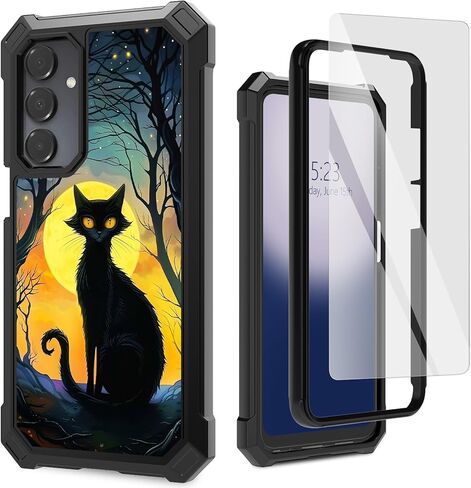 for Samsung Galaxy A36 5G Case with Tempered Glass Screen Protector,Dual Layer TPU Soft Silicone Shockproof Protective Cover for Samsung A36 5G,Turtle Sun in Saudi Arabia