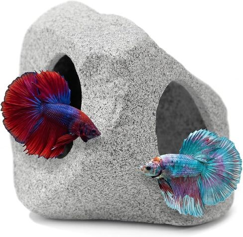 Aquazoo حوض السمك الديكور الكهوف الصخرية، مخبأ لإخفاء الروبيان Cichlid تربية البيض، ديكور مخبأ المهنية للأسماك الإقليمية (الجمجمة) in Kuwait