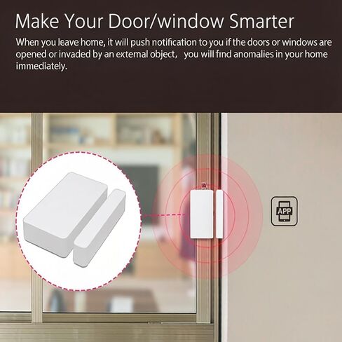 Mini Door Sensor, Wireless Door Window Sensor for Home Automation, Works with APP, Zigbee Door Sensor, No Hub Required in Kuwait