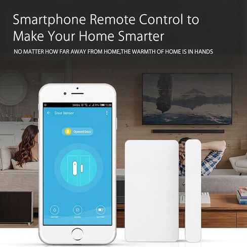 Mini Door Sensor, Wireless Door Window Sensor for Home Automation, Works with APP, Zigbee Door Sensor, No Hub Required in Kuwait