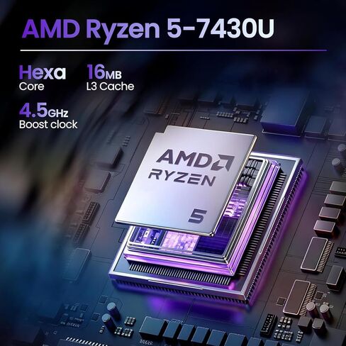 كمبيوتر محمول HP 17 بوصة إصدار 2026، معالج AMD Ryzen 5 7430U سداسي النواة، شاشة FHD IPS، ذاكرة وصول عشوائي 8 جيجابايت، SSD 256 جيجابايت، شاشة كبيرة، Windows 11 مع Office 365 للويب، بدون ماوس in Saudi Arabia