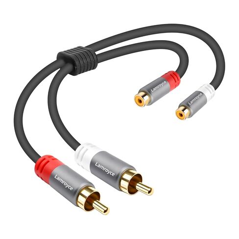 2 RCA Extension Cable 40 Feet, Dual 2RCA Male to 2 RCA Female Stereo Audio Video Subwoofer Car Audio Extender Cable Heavy Duty Connector Adapter for Home Theater, Hi-Fi System, Amplifier, Speaker in Kuwait