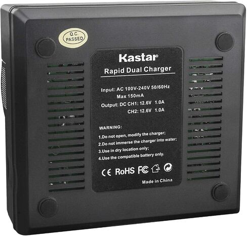 Kastar 1 Pack Battery and LCD Dual Rapid Charger Compatible with Fujifilm NP-T125 NPT125 Battery, BC-T125 Charger, Fujifilm GFX 50S GFX50S GFX 50R GFX50R GFX 100 GFX100 Camera, Fujifilm VG-GFX1 Grip in Saudi Arabia