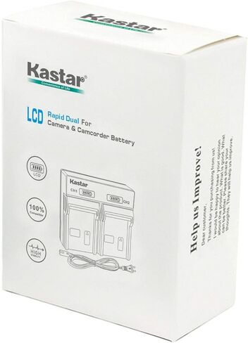 Kastar 1 Pack Battery and LCD Dual Rapid Charger Compatible with Fujifilm NP-T125 NPT125 Battery, BC-T125 Charger, Fujifilm GFX 50S GFX50S GFX 50R GFX50R GFX 100 GFX100 Camera, Fujifilm VG-GFX1 Grip in Saudi Arabia
