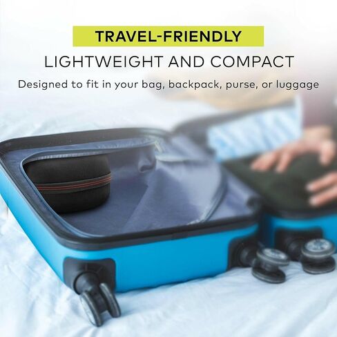 Knox Gear Hard Headphone Case for Inward-Folding Studio Monitor Headphones with Mesh Pocket for Accessories, EVA Headphone Carrying Case for Wired & Wireless Headphones with Hand Strap for Portability in Saudi Arabia