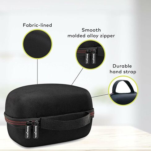 Knox Gear Hard Headphone Case for Inward-Folding Studio Monitor Headphones with Mesh Pocket for Accessories, EVA Headphone Carrying Case for Wired & Wireless Headphones with Hand Strap for Portability in Saudi Arabia