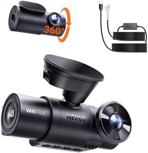 【الحزمة: Vantrue New N4S(RC18) Dash Cam + Hardwire Kit】 STARVIS 2، PlatePix™، 2.7K+1440P+1440 كاميرا أمامية داخلية خلفية، وضع انتظار مخزّن 24/7، دعم 1 تيرابايت بحد أقصى in Saudi Arabia