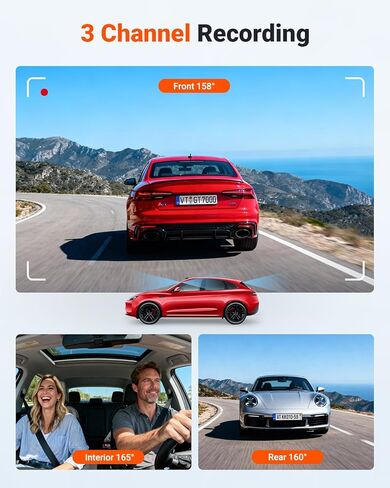 【الحزمة: Vantrue New N4S(RC18) Dash Cam + Hardwire Kit】 STARVIS 2، PlatePix™، 2.7K+1440P+1440 كاميرا أمامية داخلية خلفية، وضع انتظار مخزّن 24/7، دعم 1 تيرابايت بحد أقصى in Saudi Arabia