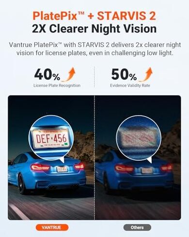 【الحزمة: Vantrue New N4S(RC18) Dash Cam + Hardwire Kit】 STARVIS 2، PlatePix™، 2.7K+1440P+1440 كاميرا أمامية داخلية خلفية، وضع انتظار مخزّن 24/7، دعم 1 تيرابايت بحد أقصى in Saudi Arabia