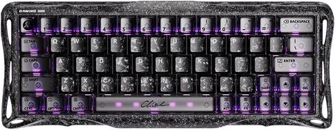 GravaStar Mercury V60 Pro 60% HE Magnetic Gaming Keyboard, True 8kHz Polling Rate, 0.125ms Latency, Dynamic Rapid Trigger, 0.005mm Adjustable Actuation, Full Aluminum Frame (Cyber Frost Black) in Saudi Arabia