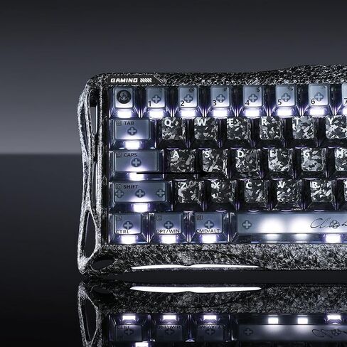 GravaStar Mercury V60 Pro 60% HE Magnetic Gaming Keyboard, True 8kHz Polling Rate, 0.125ms Latency, Dynamic Rapid Trigger, 0.005mm Adjustable Actuation, Full Aluminum Frame (Cyber Frost Black) in Saudi Arabia
