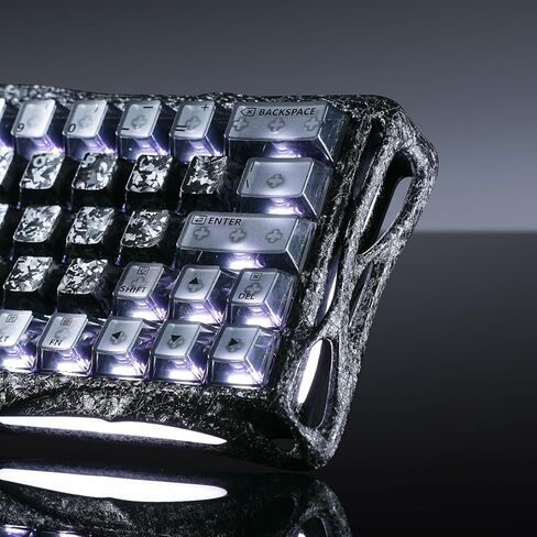 GravaStar Mercury V60 Pro 60% HE Magnetic Gaming Keyboard, True 8kHz Polling Rate, 0.125ms Latency, Dynamic Rapid Trigger, 0.005mm Adjustable Actuation, Full Aluminum Frame (Cyber Frost Black) in Saudi Arabia