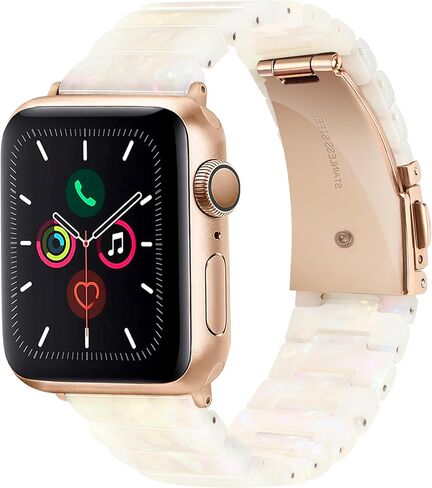 HOPO Compatible With Apple Watch Band 38mm/40mm/41mm/42mm/44mm/45mm/46mm/49mm Series Ultra/11/10/9/8/7,Resin Strap Bracelet Wristband Thin Lightweight Replacement For iWatch Bands Series 6/5/4/3/2/1/SE for Women Men in Saudi Arabia