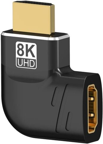 محول HDMI 2.1 8k، محول HDMI ذكر إلى أنثى 90 درجة و270 درجة يدعم 8K@60 هرتز، HDR، eARC لكابل HDMI للكمبيوتر المحمول HDTV (بزاوية سفلية) in Kuwait