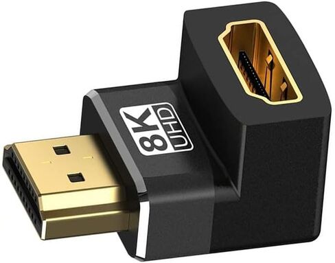 محول HDMI 2.1 8k، محول HDMI ذكر إلى أنثى 90 درجة و270 درجة يدعم 8K@60 هرتز، HDR، eARC لكابل HDMI للكمبيوتر المحمول HDTV (بزاوية سفلية) in Kuwait