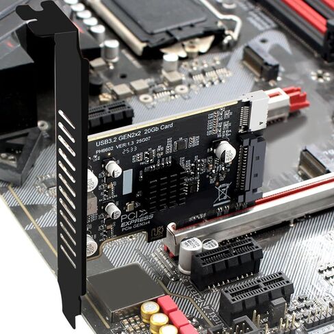 محول PCIe 4X إلى USB 3.2 Gen2 للوحة الأمامية بسرعة 20 جيجابت في الثانية من النوع E بطاقة توسيع الدائرة المكونة من 4 طبقات in Saudi Arabia