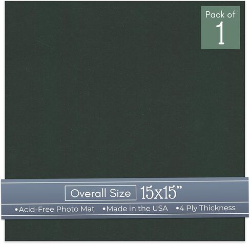 CountryArtHouse Black 15x15 Uncut Art Mat Board - No Opening - 1 Mat in Saudi Arabia