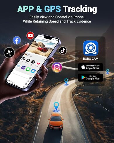 2026 AI Drive Assist 5G WiFi Dash Cam Front and Rear, UHD 4K+1080P, ADAS & GPS, 360° Rotating Front x Free 32GB Card Dual Dashcam, 3" Touch Screen, 24H Parking Mode, Support 512GB Max in Saudi Arabia