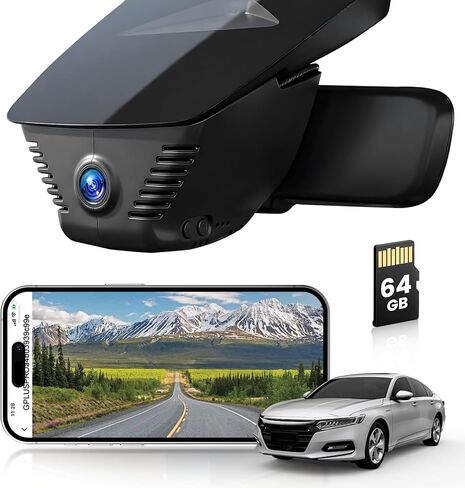 كاميرا Inefala 4K Dash Cam لسيارة Honda Accord 2023 2024 2025 Hybrid LX Sport EX Touring EX-L (Gen11)، مظهر OEM، تسجيل حلقة، فيديو 2160P UHD، وضع انتظار السيارات، WiFi & APP، بطاقة 64 جيجابايت in Saudi Arabia