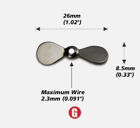 Pack of 50 1" Stainless Steel Prop Blades, Propeller Blades, DIY Topwater Fishing Lures in Saudi Arabia