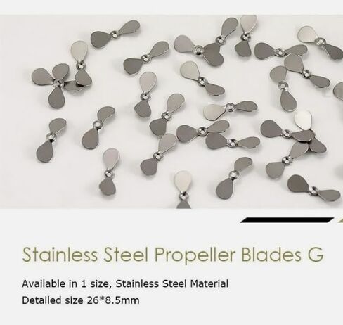 Pack of 50 1" Stainless Steel Prop Blades, Propeller Blades, DIY Topwater Fishing Lures in Saudi Arabia