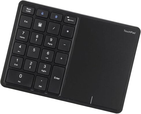 SUNGOOYUE Wireless Numeric Keypad, 2.4G 22 Keys Touch Screen Type C ABS Number Pad, with Built in Battery, for OS X (Gray) in Saudi Arabia