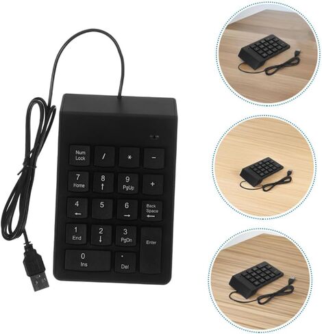 NUOBESTY 2pcs USB Numeric Keypad 18 Keys Wired Numpad Keyboard for Laptop Portable External Number Pad for Accounting in Saudi Arabia