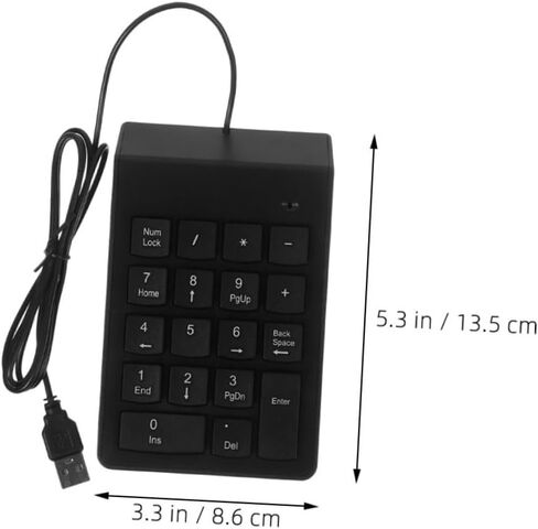 Operitacx 2pcs Portable USB Numeric Keypad for Laptop and Pc, Mini 18-Key Number Pad Keyboard for Banking and Financial Use, Compact Wired Number Keyboard for Desktop in Saudi Arabia