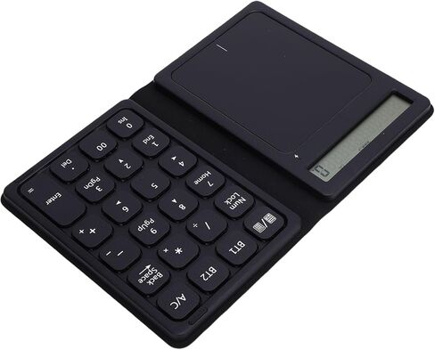 SUNGOOYUE Bluetooth Number Pad, Foldable Wireless Numeric Keypad with Touchpad and Calculator, 23 Keys Portable Financial Accounting Numpad, Compatible with iOS in Saudi Arabia
