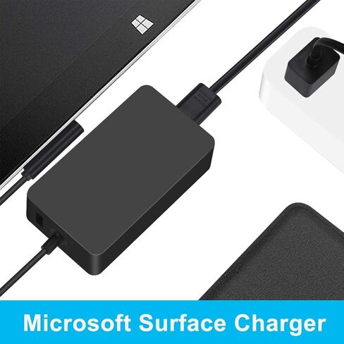 Surface Pro Charger, 65W Surface Pro 7 Pro 6 Pro 5 Pro 4 Pro 3 Power Supply Charger Fit for Microsoft Surface Book Surface Laptop 3 2 1 Surface Tablet, Surface Go 2 1, Model 1706 1800 1625 Charger in Saudi Arabia