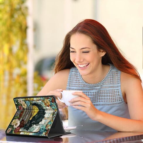 حافظة لجهاز Kindle Paperwhite مقاس 7 بوصات (الجيل الثاني عشر، إصدار 2024) وغطاء قائم رفيع مناسب من Kindle Colorsoft مع خاصية النوم/الاستيقاظ التلقائي، غطاء تنين من الزجاج الملون للفتيات والنساء والأولاد والرجال in Kuwait