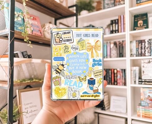إدراج ليمون BookTok Kindle باللون الأصفر لحافظة شفافة - Bookish - إدراج بطاقة Bookish للقارئ الإلكتروني، ديكور Kindle، إدراج حافظة ملصق Booktok، هدايا كتاب للنساء (الجيل الحادي عشر من Kindle Paperwhite) in Kuwait