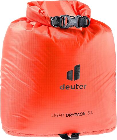 Deuter Light Drypack 5، كيس مقاوم للماء سعة 5 لتر، مقاوم للتمزق، يحافظ على المعدات جافة للمشي لمسافات طويلة والرحلات والتخييم والتجديف بالكاياك - البابايا in Saudi Arabia