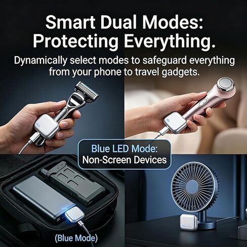 140W AI Physical-Disconnect Battery Guard, Anti Overcharge Protection, Smart Auto-Eject Charging Protector for iPhone, iPad, Android & Type-C Devices, Universal for Phones, Laptops & Tablets in Saudi Arabia