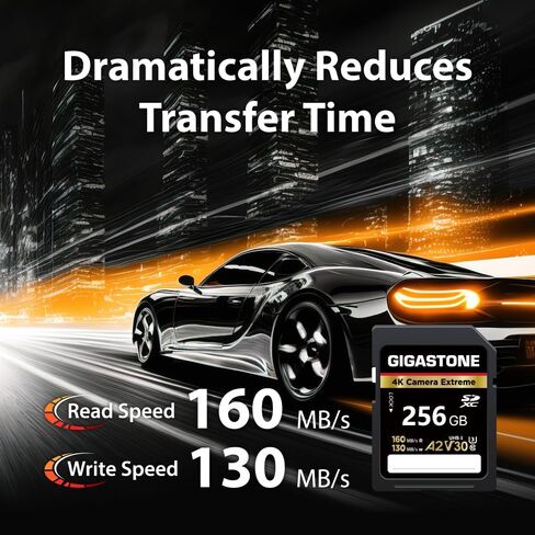 【5-Years Data Recovery】 GIGASTONE 256GB SD Card with USB Type C Card Reader, 4K Camera Extreme, A2 V30 U3 C10 SDXC Memory Card High Speed, Compatible with Canon Kodak Olympus Digital Camera in Saudi Arabia