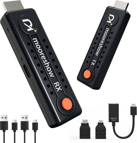 جهاز إرسال واستقبال HDMI لاسلكي 328FT/100M، فك تشفير 4K 1080P@60 هرتز، موسع HDMI لاسلكي، التوصيل والتشغيل المحمول 2.4G&5G ثنائي النطاق لدفق الفيديو والصوت للشاشة من الكمبيوتر المحمول/صندوق التلفزيون in Saudi Arabia